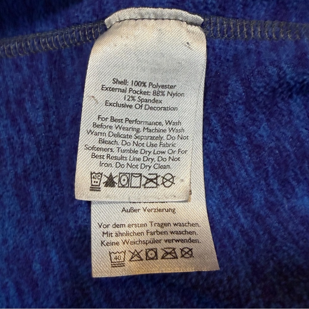 Eddie Bauer First Ascent Men's 1/2 Zip Lightweight Fleece Pullover L Blue - Picture 10 of 10